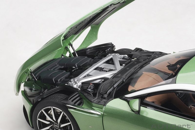 aston martin db11 appletree green autoart 70269 die cast scale 1 18 hood